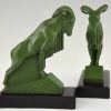 Art Deco Ibex or ram bookends