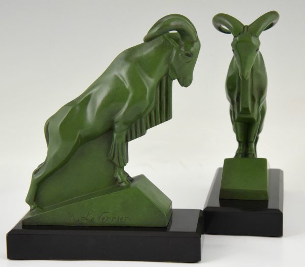 Art Deco Ibex or ram bookends