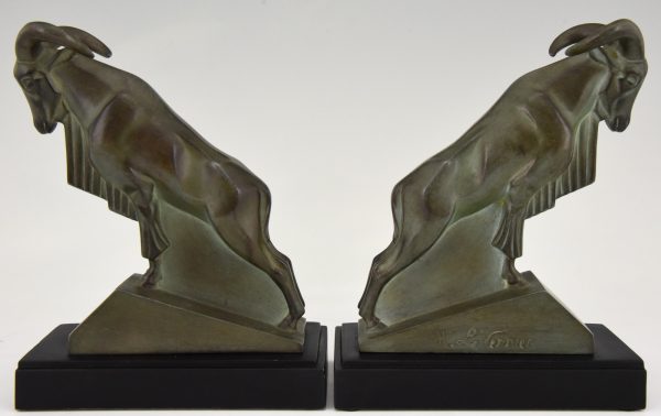 Art Deco Ibex or ram bookends