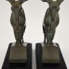 Art Deco Ibex or ram bookends