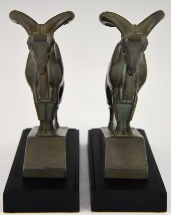 Art Deco Ibex or ram bookends