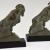 Art Deco Ibex or ram bookends