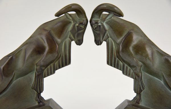 Art Deco Ibex or ram bookends