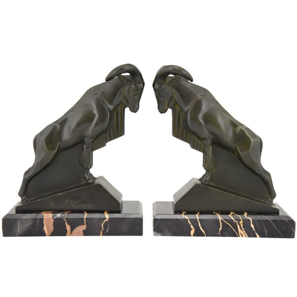 Art Deco Ibex or ram bookends