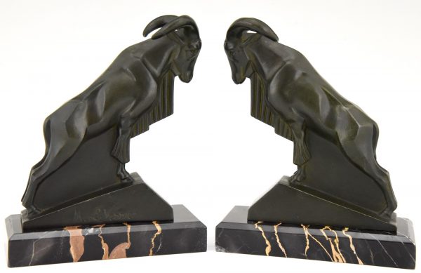 Art Deco Ibex or ram bookends