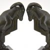 Art Deco Ibex or ram bookends