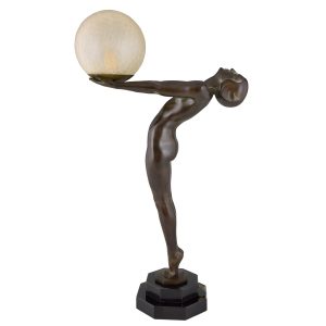 Art Deco lamp standing nude Lumina