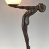 Art Deco lamp naakte vrouw Lumina