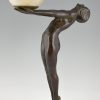 Lampe Art Deco femme nue Lumina