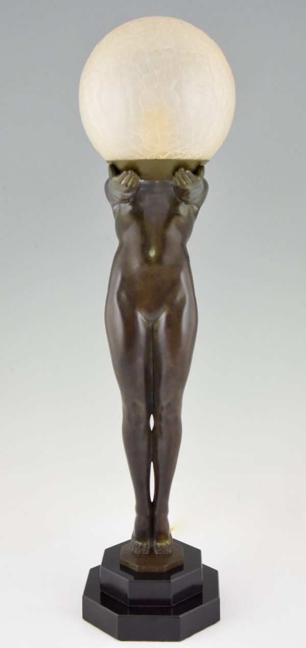 Art Deco lamp standing nude Lumina