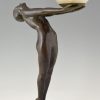 Art Deco lamp standing nude Lumina