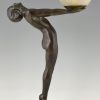 Art Deco lamp naakte vrouw Lumina