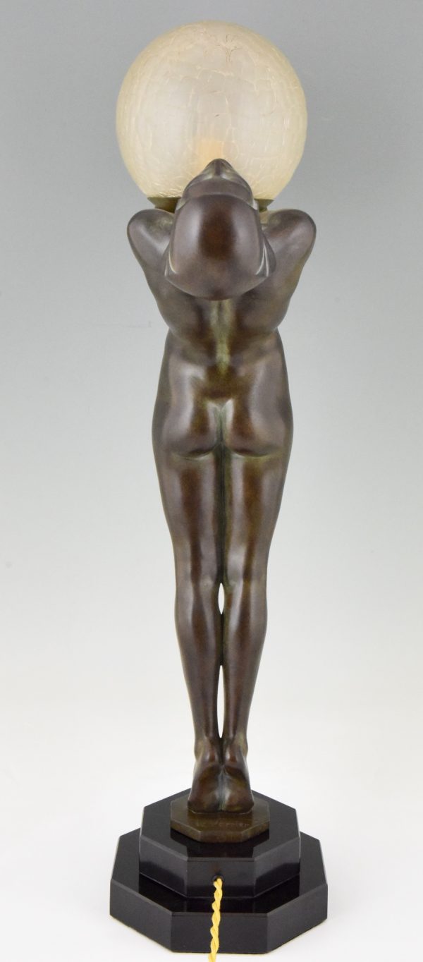 Lampe Art Deco femme nue Lumina