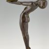 Art Deco lamp standing nude Lumina