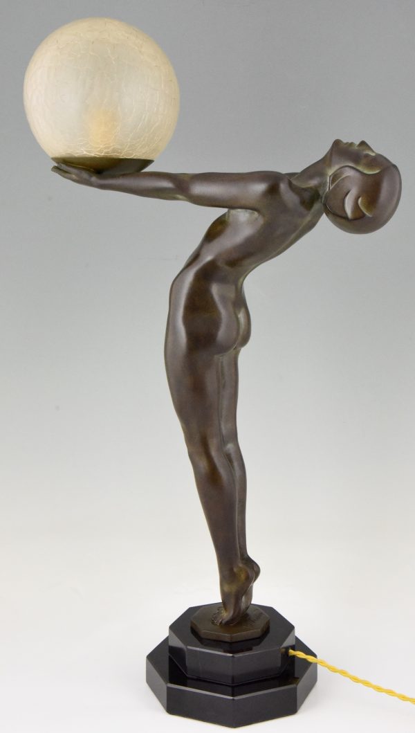 Art Deco lamp standing nude Lumina