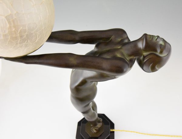 Art Deco lamp standing nude Lumina