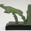 Art Deco leaping deer bookends