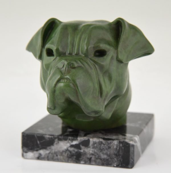 Art Deco sculpture bulldog paperweight car mascot