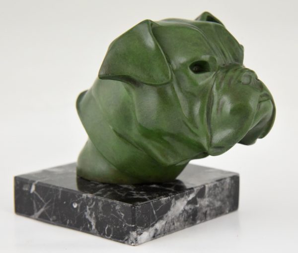 Art Deco sculptuur Bulldog paperweight mascotte