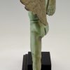 Art Deco sculpture Icarus winged male nude