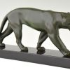 Art Deco sculpture of a walking panther