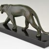 Art Deco sculpture of a walking panther