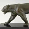 Art Deco sculpture of a walking panther