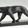 Art Deco sculpture of a walking panther