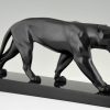 Art Deco sculpture of a walking panther