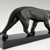 Art Deco sculpture of a walking panther