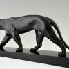 Art Deco sculpture of a walking panther