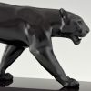 Art Deco sculpture of a walking panther