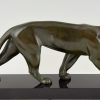 Art Deco sculpture of a walking panther