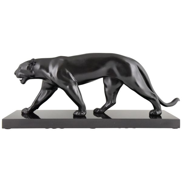 Art Deco sculpture walking panther Baghera