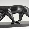 Art Deco sculpture walking panther Baghera