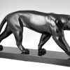 Art Deco sculpture walking panther Baghera