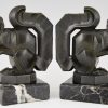 Art Deco squirrel bookends.