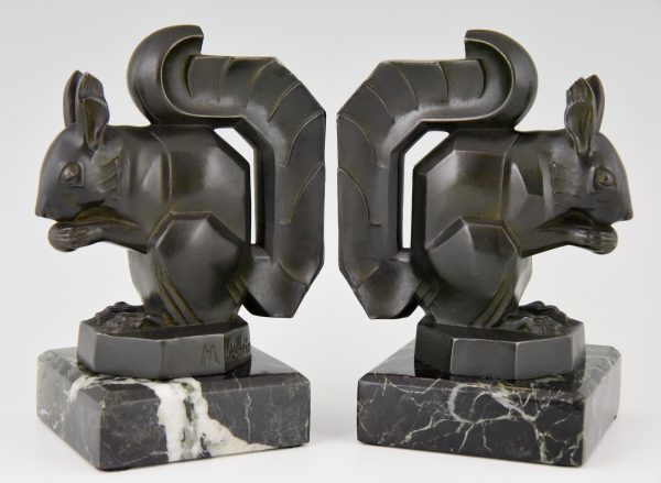 Art Deco squirrel bookends.