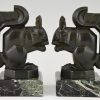 Art Deco squirrel bookends.