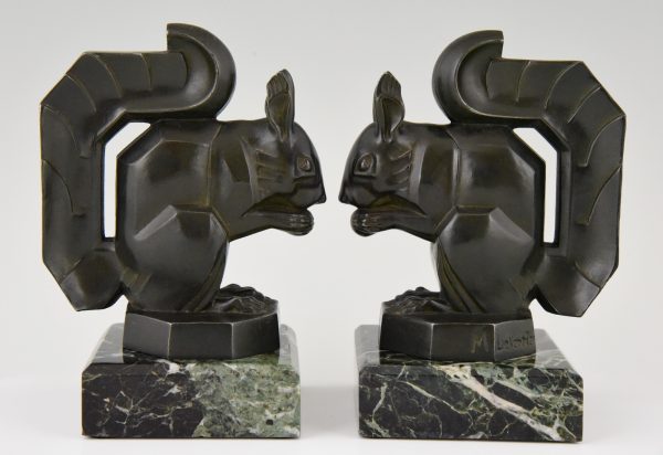 Art Deco squirrel bookends.