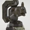 Art Deco squirrel bookends.