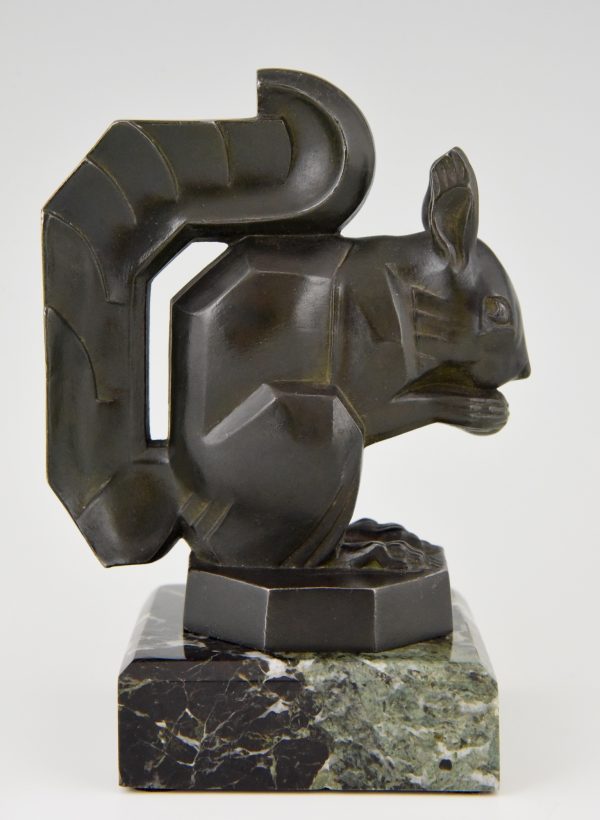 Art Deco squirrel bookends.