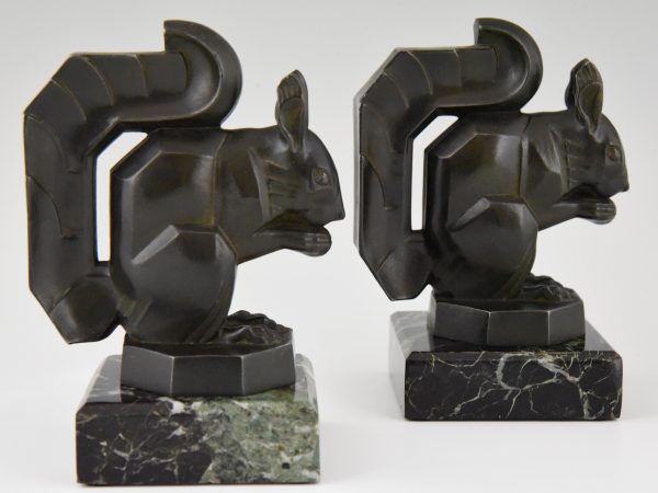 Art Deco squirrel bookends.