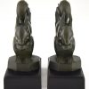 Art Deco squirrel bookends