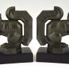 Art Deco squirrel bookends