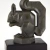 Art Deco squirrel bookends