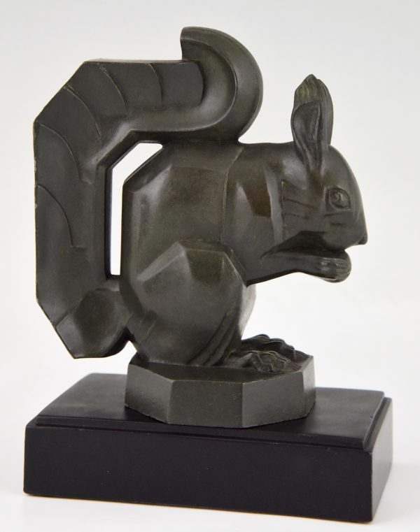 Art Deco squirrel bookends