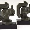 Art Deco squirrel bookends