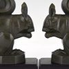 Art Deco squirrel bookends