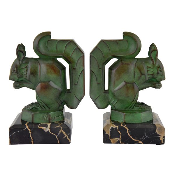 Art Deco squirrel bookends